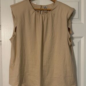 Worthington Beige Sleeveless Blouse